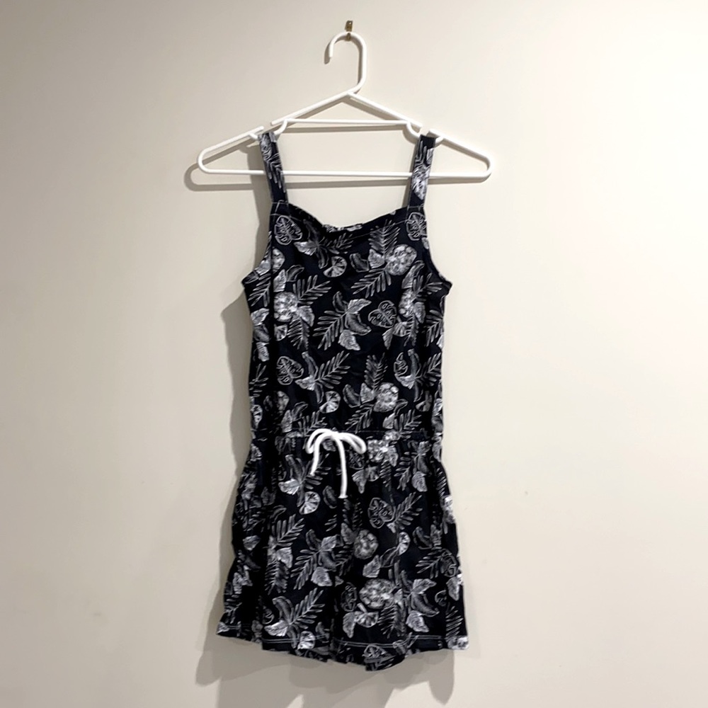 Girls black and white playsuit